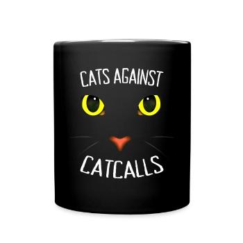 Chats contre Catcalls Chats Catcalling Féministe - Mug uni - noir - Devant