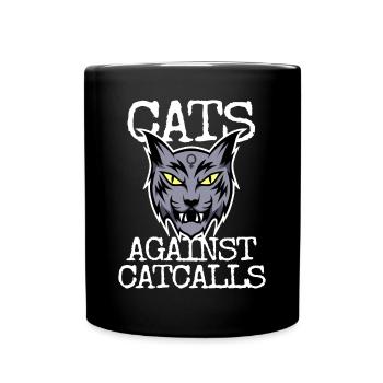 Chats contre Catcalls Chats Catcalling Féministe - Mug uni - noir - Devant