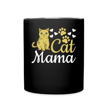 Chat Maman Mignon Chat Maman Chat Amoureux I - Mug uni - noir - Devant