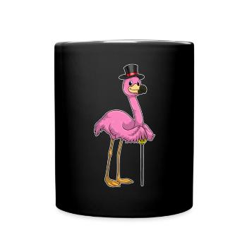 Canne de marche pour les retraités flamants roses - Mug uni - noir - Devant
