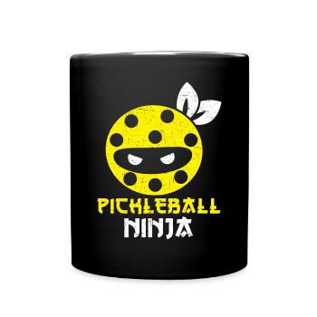 Pickleball Ninja Paddel Sport Pickleball Spieler - Tasse einfarbig - Schwarz - Vorne