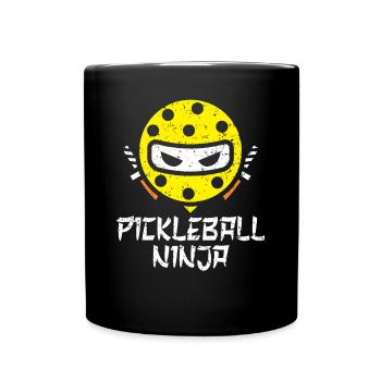 Pickleball Ninja Paddel Sport Pickleball Spieler - Tasse einfarbig - Schwarz - Vorne