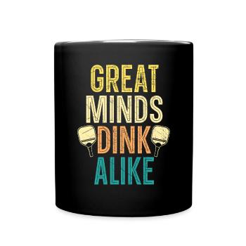 Große Köpfe Dink Alike Paddel Sport Pickleball - Tasse einfarbig - Schwarz - Vorne