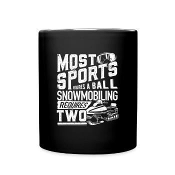 Snowmobile Riding Snowmobiling Snowmobiler Quote - Tasse einfarbig - Schwarz - Vorne