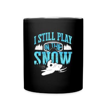 Snowmobile Riding Snowmobiling I Still Play In - Tasse einfarbig - Schwarz - Vorne