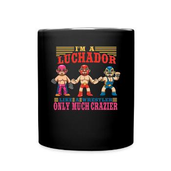 Verrückter Lucha Libre Wrestling - Lustiger - Tasse einfarbig - Schwarz - Vorne