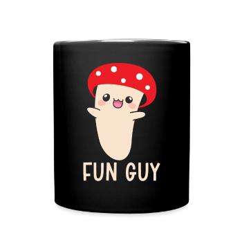 Fun Guy Pilz Mykologie Futtersuche Morcheljagd - Tasse einfarbig - Schwarz - Vorne