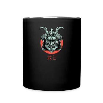 Samurai Mask I Japanese Tattoo Manga Anime for - Full Colour Mug - black - Front