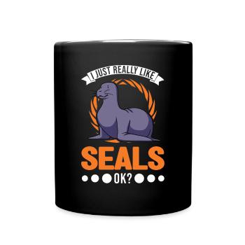 J’aime vraiment Seal Sea Lion Seal - Mug uni - noir - Devant