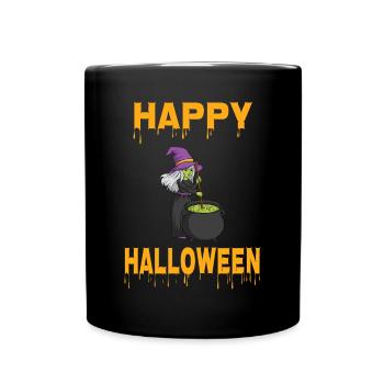 Hexe Halloween Zaubern Geschenk Geschenkidee - Tasse einfarbig - Schwarz - Vorne