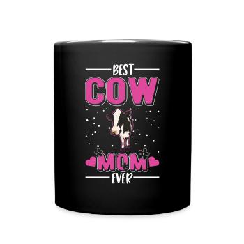 Meilleure maman de vache jamais vache maman agriculteur - Mug uni - noir - Devant