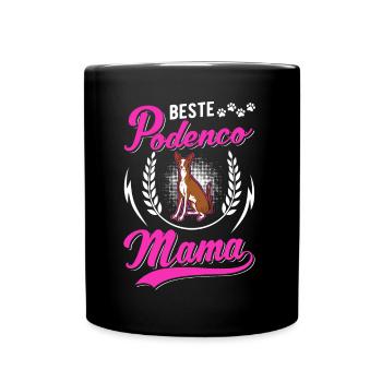 Best Podenco Mama Ibizan Hound - Full Colour Mug - black - Front