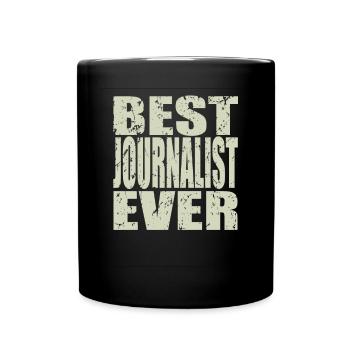 Meilleur journaliste de tous les temps Cadeau de journaliste - Mug uni - noir - Devant
