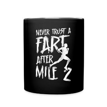 Running Runner Half Marathon - Full Colour Mug - black - Front