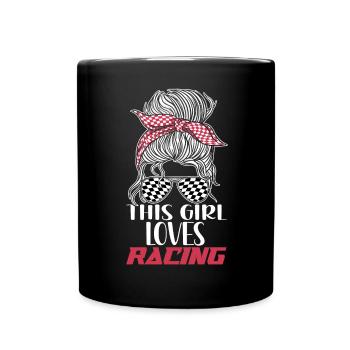 Racing Race Sunglasses Girl This - Full Colour Mug - black - Front