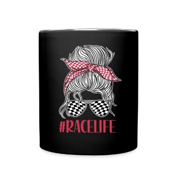 Racing Race Sunglasses Girl - Full Colour Mug - black - Front