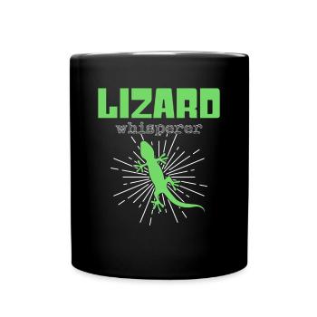 Lézard Chuchoteur - Mug uni - noir - Devant