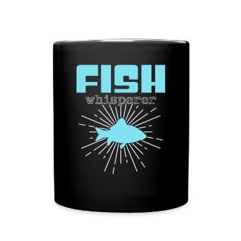fish whisperer - Tasse einfarbig - Schwarz - Vorne