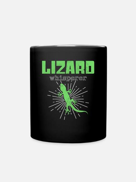 Eidechsen Flüsterer - Tasse einfarbig - Schwarz