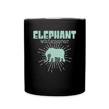 elephant whisperer - Tasse einfarbig - Schwarz - Vorne