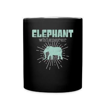 elephant whisperer - Tasse einfarbig - Schwarz - Vorne