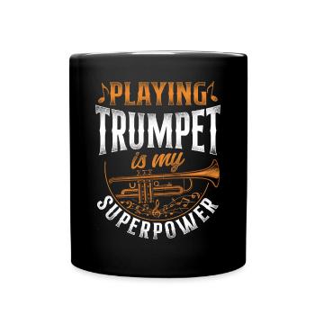 Joueur de trompette Vintage Playing - Mug uni - noir - Devant