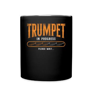 Trumpet Player Vintage Trumpeter - Tasse einfarbig - Schwarz - Vorne