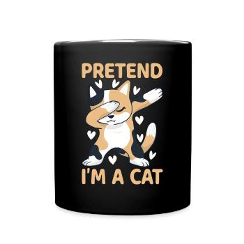 Propriétaire de chat Je fais semblant d’être un chat - Mug uni - noir - Devant
