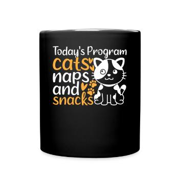 Chats mignons I Programme d’aujourd’hui Cats Nicker - Mug uni - noir - Devant