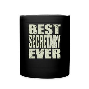 Best Secretary ever Secretary Gift - Full Colour Mug - black - Front