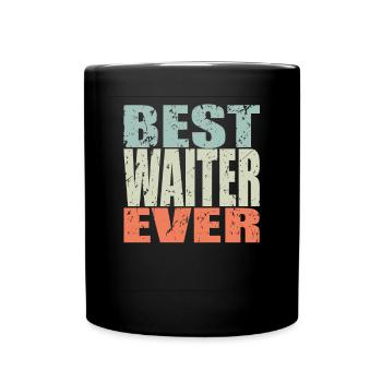 Best Kellner ever Kellner Geschenk - Tasse einfarbig - Schwarz - Vorne