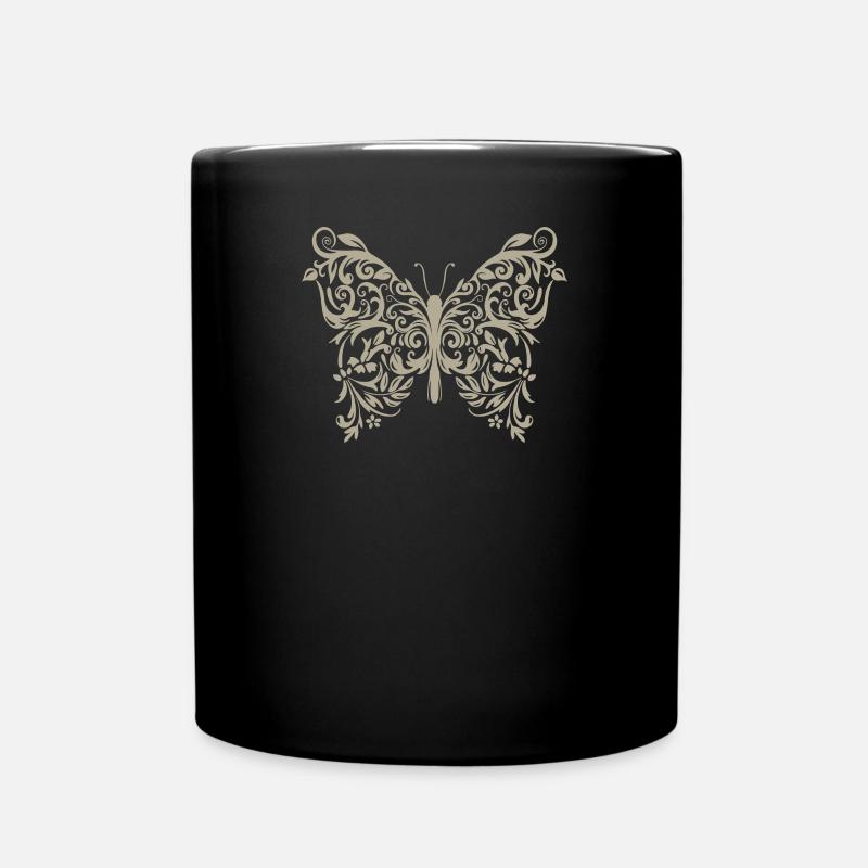 Esthétique Baroque Hippie Butterfly Vintage Rétro - Mug uni - noir