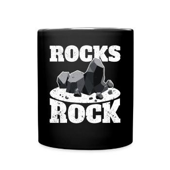 Funny Rock Hunting Geologist Rock Hunter - Full Colour Mug - black - Front