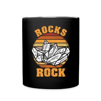 Funny Rock Hunting Rock Hunter Geologist - Full Colour Mug - black - Front