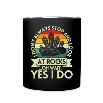 Funny Rock Hunting Geologist Rock Hunter - Full Colour Mug - black - Front