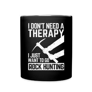 Drôle de chasse aux rochers Géologue Chasseur de roches - Mug uni - noir - Devant