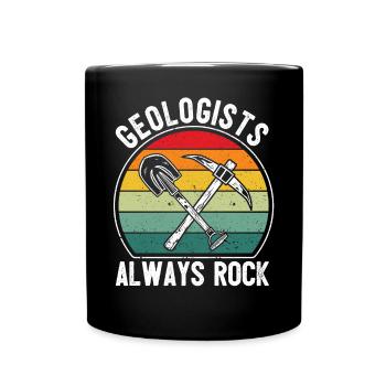Drôle de chasse aux rochers Géologue Chasseur de roches - Mug uni - noir - Devant