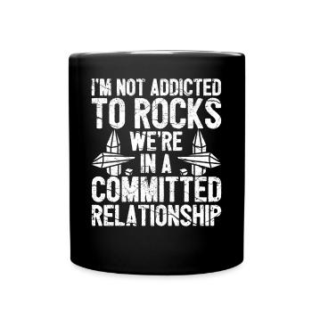 Drôle de chasseur de roches Géologue Rock Hunter - Mug uni - noir - Devant