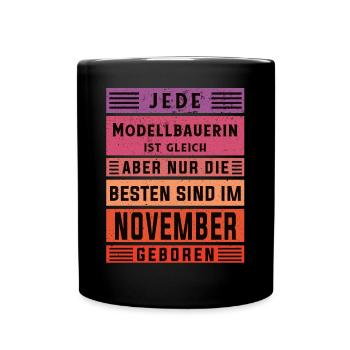 Technischer Geburtstag November geboren - Tasse einfarbig - Schwarz - Vorne