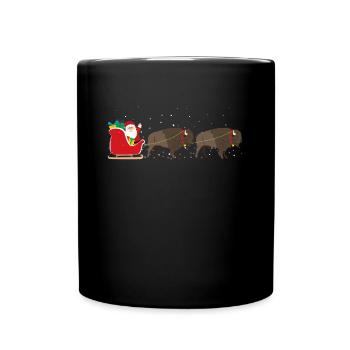 Traîneau du Père Noël buffalo - Funnier - Mug uni - noir - Devant