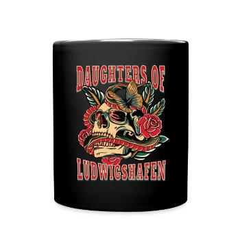 Ludwigshafen Power-Frau daughters of Ludwigshafen - Tasse einfarbig - Schwarz - Vorne