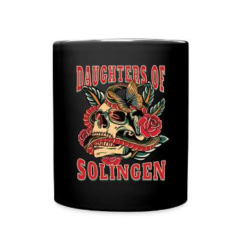 Solingen Power-Frau daughters of Solingen Retro - Tasse einfarbig - Schwarz - Vorne