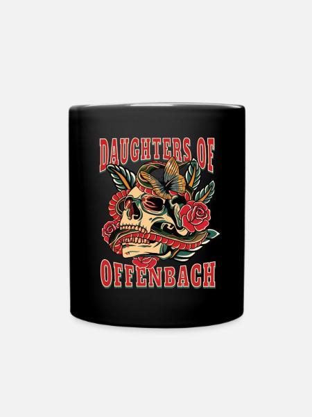 Offenbach Power-Frau daughters of Offenbach Retro - Tasse einfarbig - Schwarz