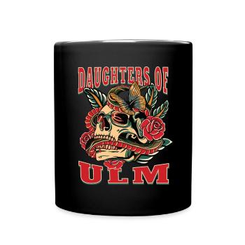Ulm Power-Frau daughters of Ulm Retro - Tasse einfarbig - Schwarz - Vorne
