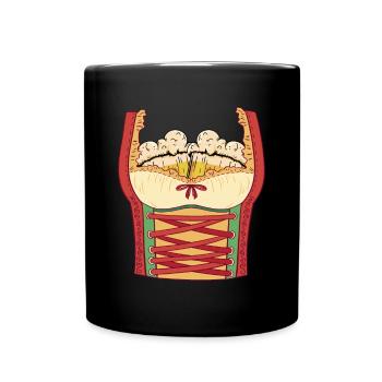 Mei Dirndl est à da Wäsch - Mug uni - noir - Devant