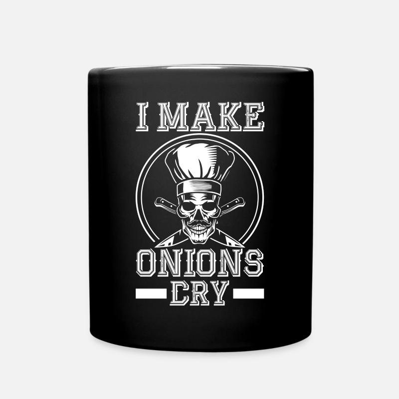 Drôle de cuisinier je fais des oignons culinaires - Mug uni - noir