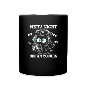 Nerf pas sur le chat joueur de jeu - Mug uni - noir - Devant