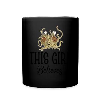 Flying Spaghetti Monster Pastafarianism Pasta - Full Colour Mug - black - Front