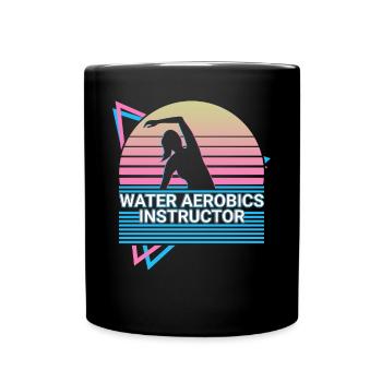 Professeur d’aquagym Rétro - Mug uni - noir - Devant