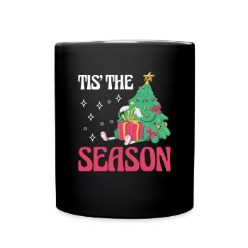 Tis The Season Shirt Cadeau Arbre de Noël - Mug uni - noir - Devant